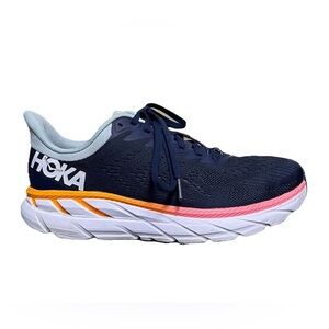 Hoka One One Clifton 7 Black Iris/Blue Haze Women's Wide Running Shoes Size 7.5D